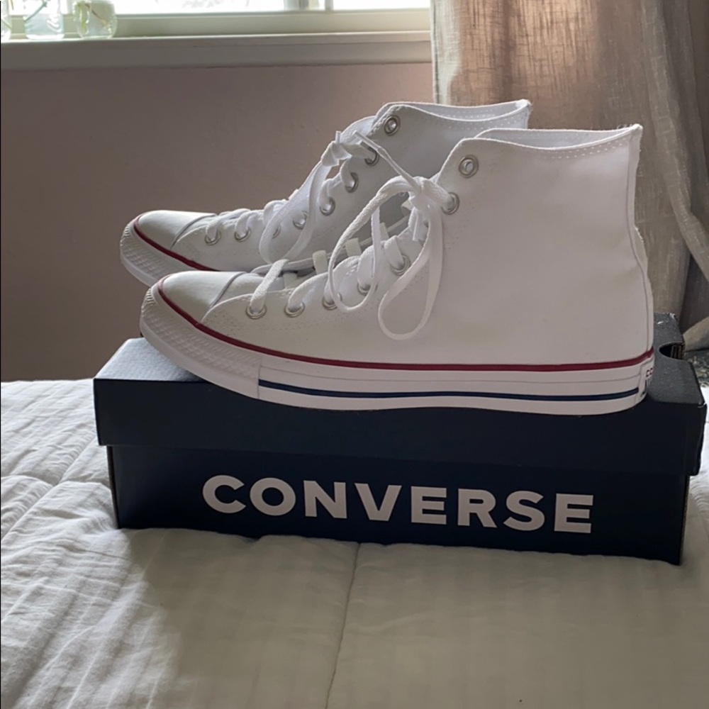 White high top converse brand new